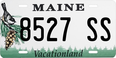 ME license plate 8527SS