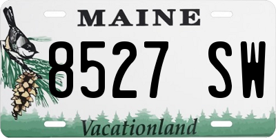 ME license plate 8527SW