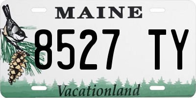 ME license plate 8527TY