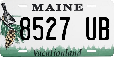 ME license plate 8527UB
