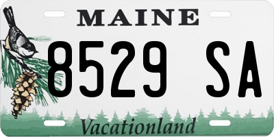 ME license plate 8529SA