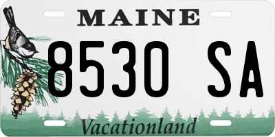 ME license plate 8530SA