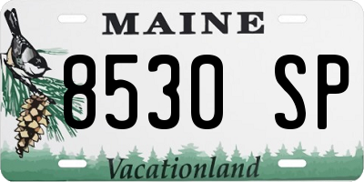ME license plate 8530SP