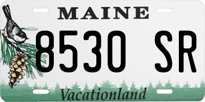 ME license plate 8530SR