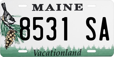 ME license plate 8531SA