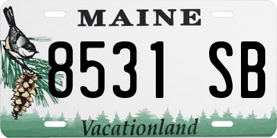 ME license plate 8531SB