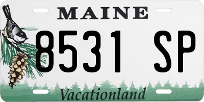 ME license plate 8531SP