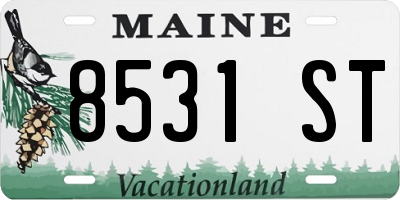 ME license plate 8531ST