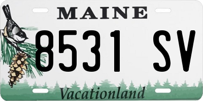 ME license plate 8531SV