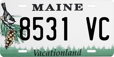 ME license plate 8531VC