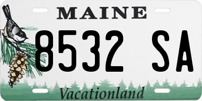 ME license plate 8532SA