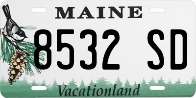ME license plate 8532SD