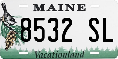 ME license plate 8532SL