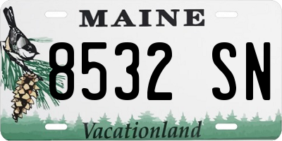 ME license plate 8532SN