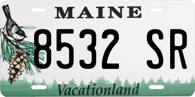 ME license plate 8532SR