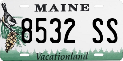 ME license plate 8532SS