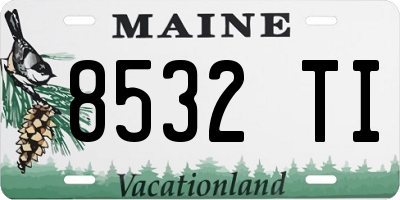ME license plate 8532TI