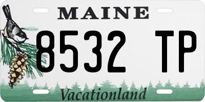 ME license plate 8532TP