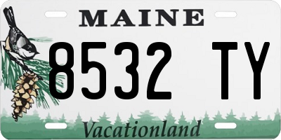 ME license plate 8532TY