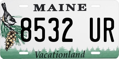 ME license plate 8532UR