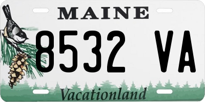 ME license plate 8532VA