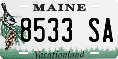 ME license plate 8533SA