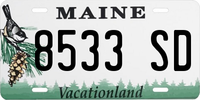 ME license plate 8533SD