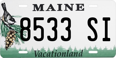 ME license plate 8533SI