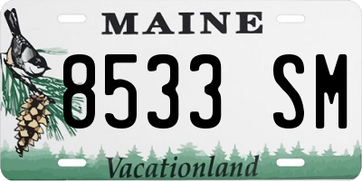 ME license plate 8533SM