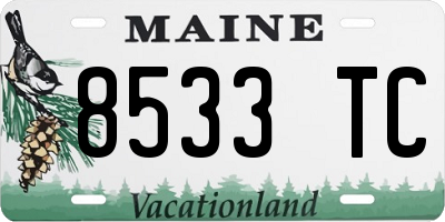 ME license plate 8533TC