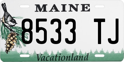 ME license plate 8533TJ