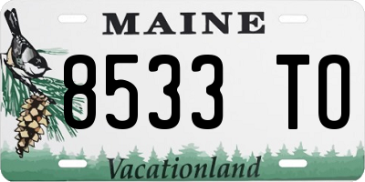 ME license plate 8533TO