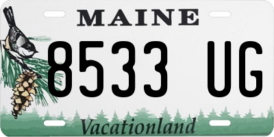 ME license plate 8533UG