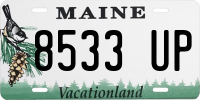 ME license plate 8533UP