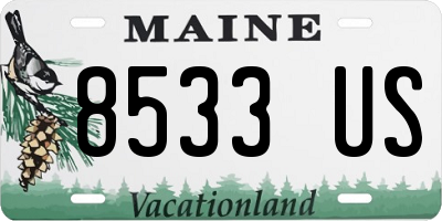 ME license plate 8533US