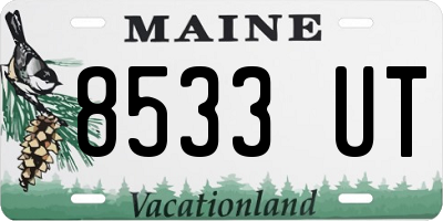 ME license plate 8533UT