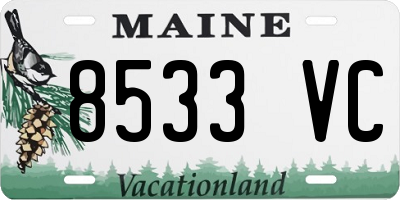 ME license plate 8533VC