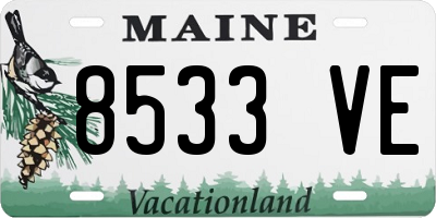 ME license plate 8533VE