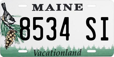 ME license plate 8534SI