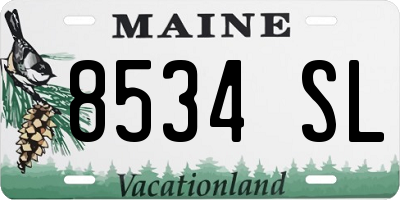 ME license plate 8534SL