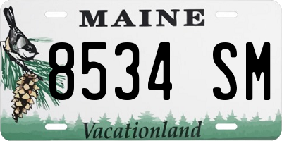 ME license plate 8534SM