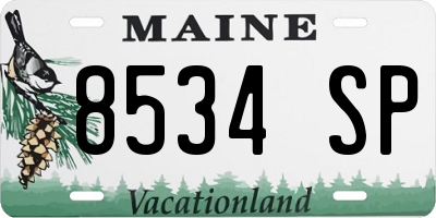 ME license plate 8534SP