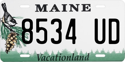 ME license plate 8534UD