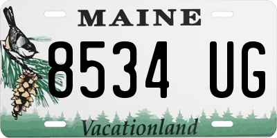ME license plate 8534UG