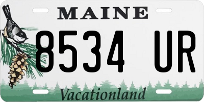 ME license plate 8534UR