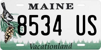 ME license plate 8534US