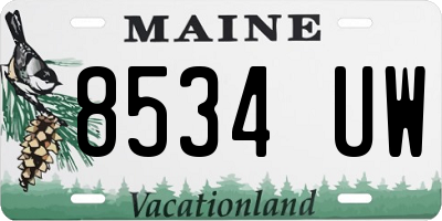 ME license plate 8534UW