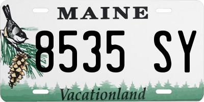 ME license plate 8535SY