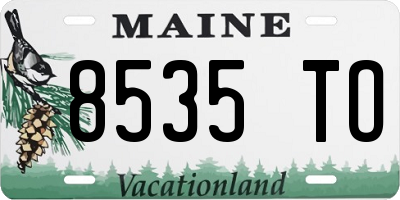 ME license plate 8535TO