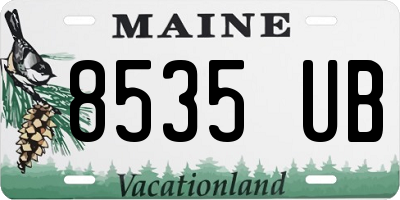 ME license plate 8535UB